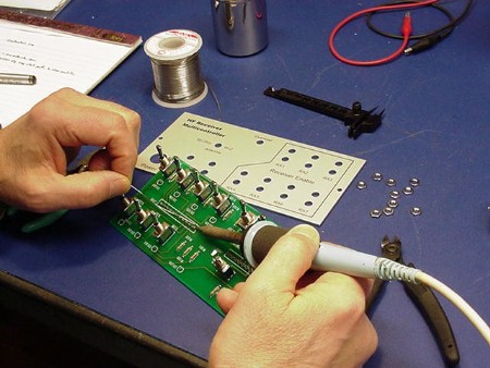 Wiring the front panel circuit board