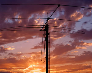 tower at sunset