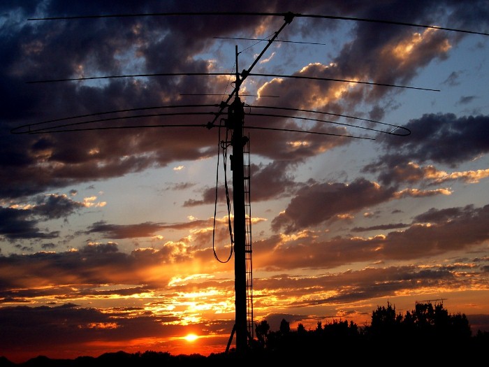 tower at sunset